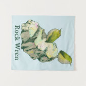 Rock Wren vogels Nieuw-Zeeland Wandkleed (Voorkant (horizontaal))