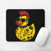 Rock Yellow Rubber Duck Men Women Kids Funny Duck Muismat (Met muis)