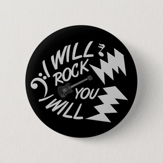 Rock You-toets Ronde Button 5,7 Cm (Voorkant)