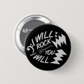 Rock You-toets Ronde Button 5,7 Cm (Voorkant /achterkant)
