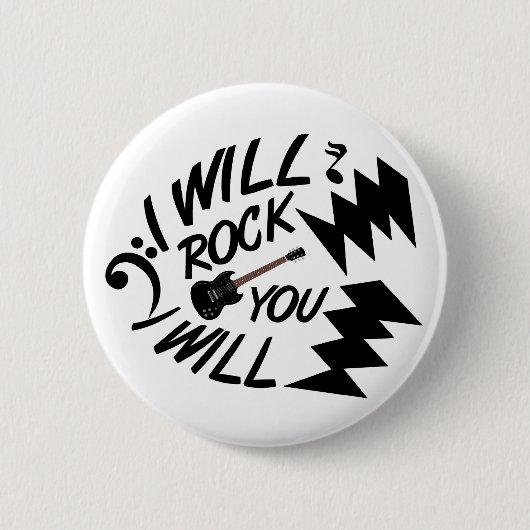 Rock You-toets Ronde Button 5,7 Cm (Voorkant)