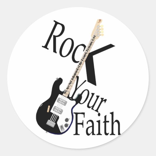 Rock Your Faith G Style Ronde Sticker (Voorkant)