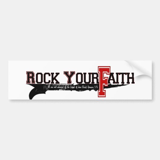 Rock Your Faith Signature Bumpersticker (Voorkant)