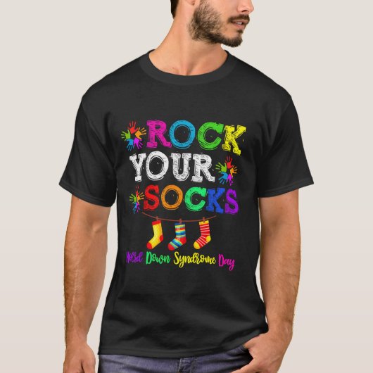 Rock Your Socks World Down Syndrome Gift friends T-shirt (Voorkant)