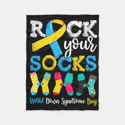Rock Your Sokken Down Syndrome Awareness Kind Boys Fleece Deken (Voorkant)