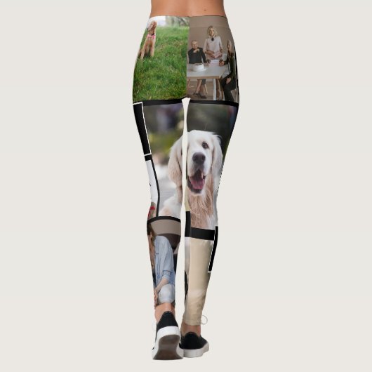 Rock Your Story: Aangepaste 9-foto collage Legging (Achterkant)