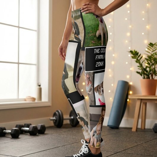 Rock Your Story: Aangepaste 9-foto collage Legging
