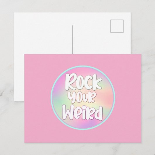 Rock Your Weird Briefkaart (Voorkant / Achterkant)