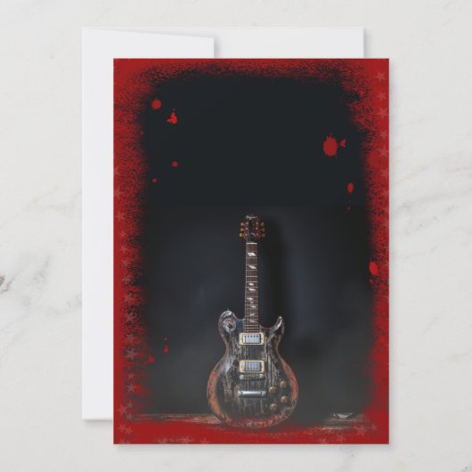 Rock Zombie Halloween Party Kaart (Achterkant)