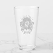 Rocka en Roll Mic en luidsprekers Glas (Achterkant)