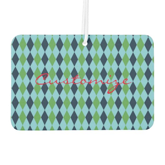 Rockabilable diamant plaid Thunder_Cove Luchtverfrisser (Achterkant)