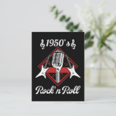 Rockabilly 50s Rock en Roll Music Briefkaart (Staand voorkant)