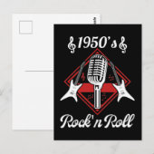 Rockabilly 50s Rock en Roll Music Briefkaart (Voorkant / Achterkant)