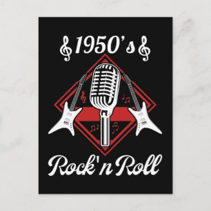 Rockabilly 50s Rock en Roll Music Briefkaart