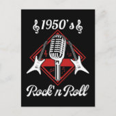 Rockabilly 50s Rock en Roll Music Briefkaart (Voorkant)