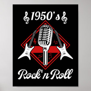 Rockabilly 50s Rock en Roll Music Poster