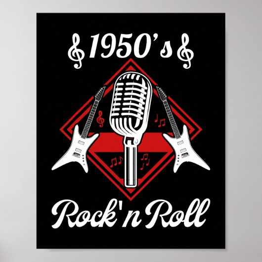 Rockabilly 50s Rock en Roll Music Poster (Voorkant)
