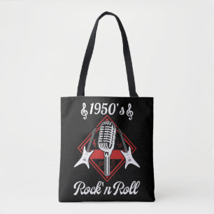 Rockabilly 50s Rock en Roll Music Tote Bag