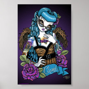 Rockabilly Baby Tattoo Angel Poster