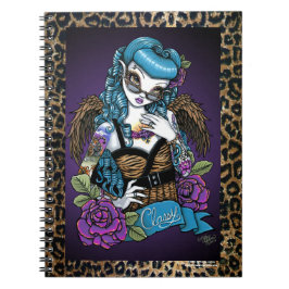 Rockabilly Baby Tattoo Leopard Angel-laptop Notitieboek