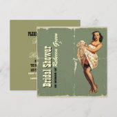 rockabilly bachelorette : een meisje met een achte kaart (Voorkant / Achterkant)