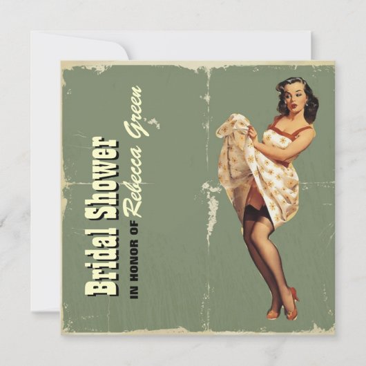 rockabilly bachelorette : een meisje met een achte kaart (Voorkant)