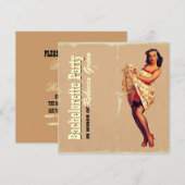 rockabilly bachelorette : een meisje met een achte kaart (Voorkant / Achterkant)
