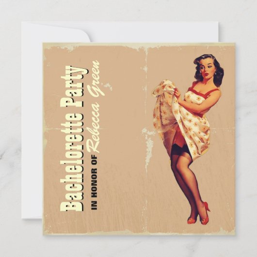 rockabilly bachelorette : een meisje met een achte kaart (Voorkant)