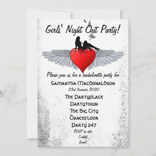 Rockabilly bachelorette kaart (Voorkant)