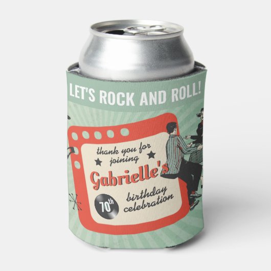 Rockabilly Birthday Party Blikjeskoeler (Blikje Voorkant)