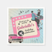 Rockabilly Birthday Party Servet (Voorkant)
