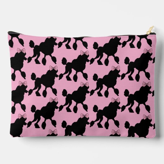 Rockabilly Black Poodles Roze Monogram Etui (Achterkant)