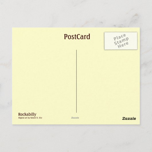Rockabilly Briefkaart (Achterkant)