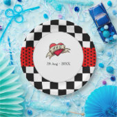 Rockabilly Bruiloft Papieren Bordje (Feest)