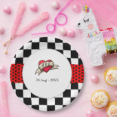 Rockabilly Bruiloft Papieren Bordje (Feest)