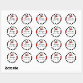 Rockabilly Bruiloft Ronde Sticker (Vel)