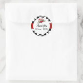 Rockabilly Bruiloft Ronde Sticker (Tas)
