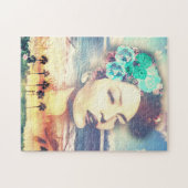 Rockabilly California Palms Coastal Summer Woman Legpuzzel (Horizontaal)