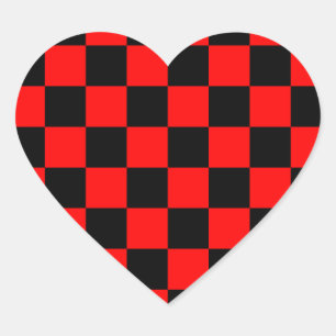 Rockabilly Checkerboard Hart Sticker