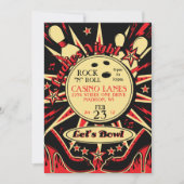 Rockabilly Dames Bowling Uitnodiging Party (Voorkant)