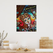Rockabilly Day of the Dead by Prisarts Poster (Keuken)