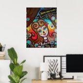 Rockabilly Day of the Dead by Prisarts Poster (Thuiskantoor)