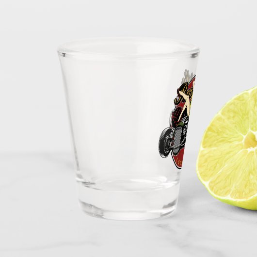 Rockabilly Design Shot glas (Links)