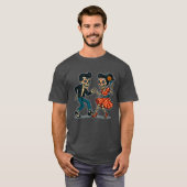 Rockabilly Día de los Muertos Skeleton Dance T-shirt (Voorkant volledig)