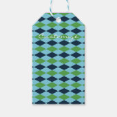 Rockabilly diamant plaid Thunder_Cove Cadeaulabel (Voorkant)