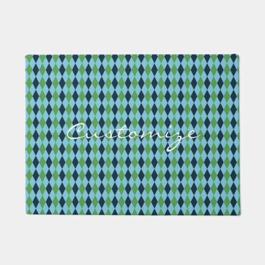 Rockabilly diamant plaid Thunder_Cove Deurmat (Voorkant)