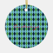 Rockabilly diamant plaid Thunder_Cove Keramisch Ornament (Voorkant)