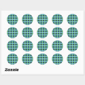 Rockabilly diamant plaid Thunder_Cove Ronde Sticker (Vel)