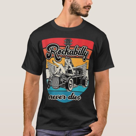 Rockabilly Dies nooit Rockabilly T-shirt (Voorkant)