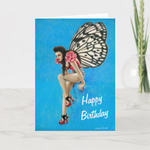  Rockabilly Fairy Birthday Kaart